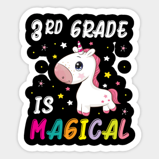 Unicorn Students Seniors Back To School 3rd Grade Is Magical Sticker